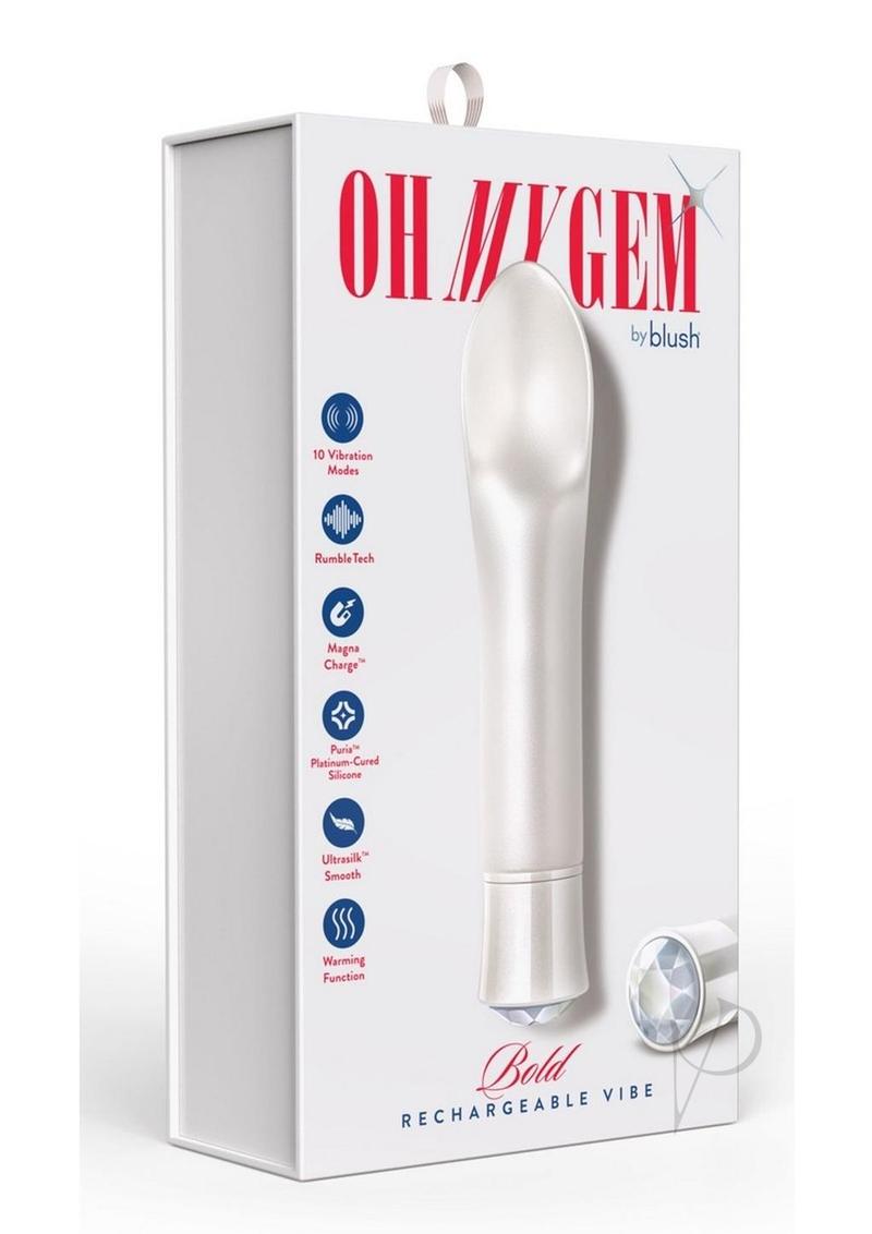 Oh My Gem Bold Rechargeable Silicone Vibrator - Diamond White – Toytesterz  Shop