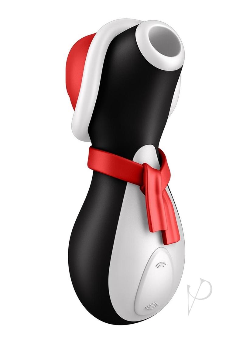 Satisfyer Penguin Silicone Rechargeable Clitoral Stimulator Holiday Edition - Black/White