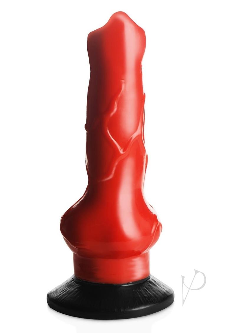 Creature Cocks Giant Hell Hound Canine Dildo 2ft. - Red/Black