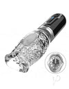 The Male Rose 3 Rechargeable Thrusting Rotating Masturbator - Black/Clear