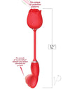Wild Rose Come Hither Rechargeable Silicone Dual Stimulator with Clitoral Suction - Red