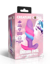 Creature Cocks Unicorn Swirl Silicone Butt Plug - Small - Multicolor