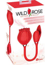 Wild Rose & Bullet Rechargeable Silicone Clitoral Stimulator with Suction - Red