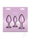 Rear Assets Trainer Chrome Plated Anal Plugs Kit (3pc Set) - Iridescent Pink