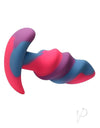 Creature Cocks Unicorn Swirl Silicone Butt Plug - Small - Multicolor