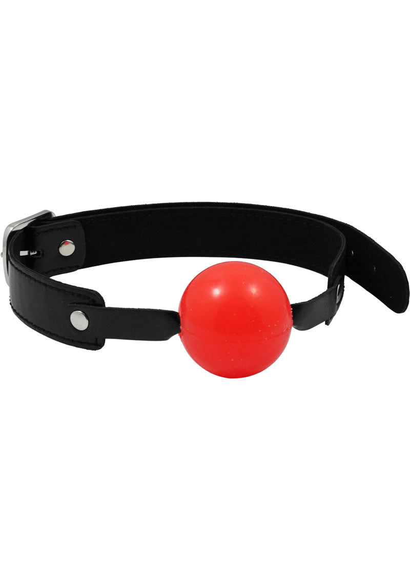 Sex & Mischief Solid Ball Gag - Red/Black