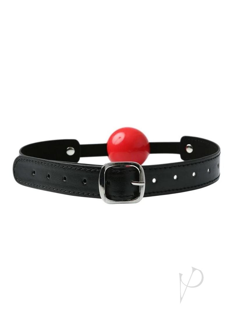 Sex & Mischief Solid Ball Gag - Red/Black