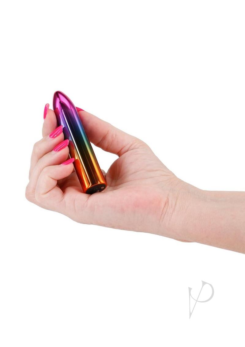 Chroma Rainbow Rechargeable Vibrator - Medium - Multicolor