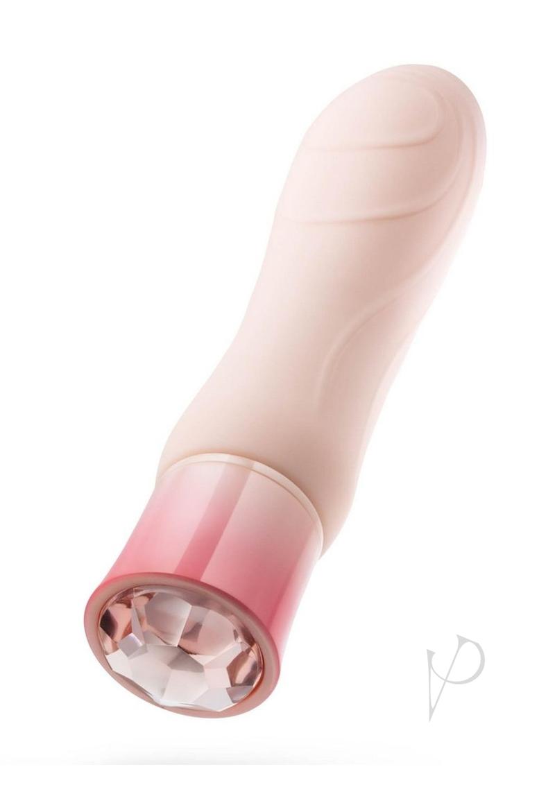 Oh My Gem Elegant Rechargeable Silicone Vibrator - Morganite Pink